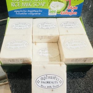 Jabón de Arroz Tailandés. GRANDE 75 g, con Colageno y Vitamina E. Aclarante.