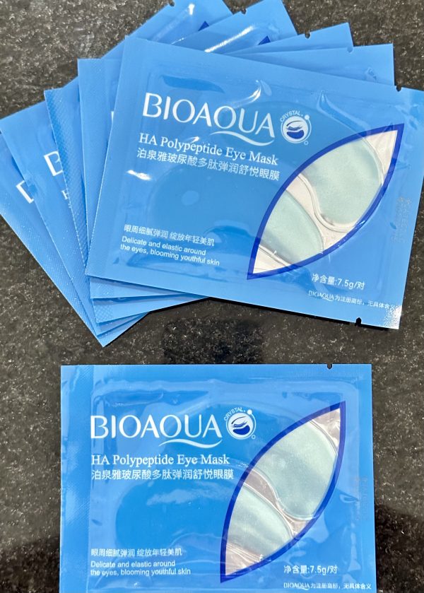 25 pack. 25 Parches de Ojos BIOAQUA Crystal con Colageno y Ácido Hialuronico.