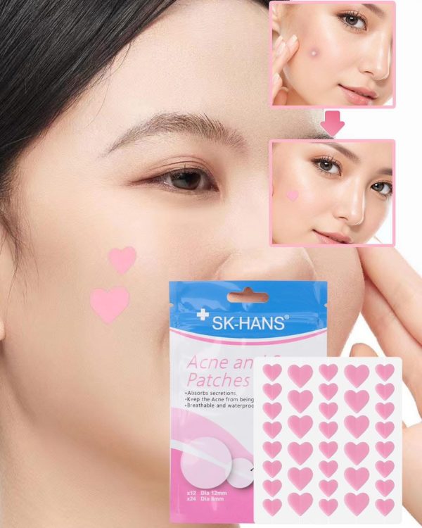 Acné Pimple Sticker Corazones Parche Anti Acné Cont.36 piezas. actúan como una barrera contra los contaminantes externos, evitando que se infecte y empeore al contacto con tus dedos. Actúan de forma rápida facilitando su cicatrización. Hecho con ingredientes vegetales. •Reduce la inflamación, rojez y absorbe las impurezas. •Se puede usar en granitos puntuales que salgan esporádicamente, no en acné y brotes activos. •No reseca la piel. - Imagen 3