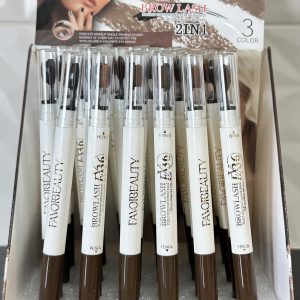 Delineador de ceja 2 in 1. Retráctil con su brochita. También puedes usarlo como delineador de ojos. A prueba de agua,FAVORBEAUTY.