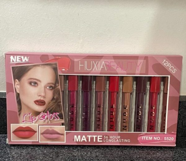 6 pack. 6 Set 12 Lipstick HuxiaBeauty Matte- Indeleble- Waterproof. - Imagen 2