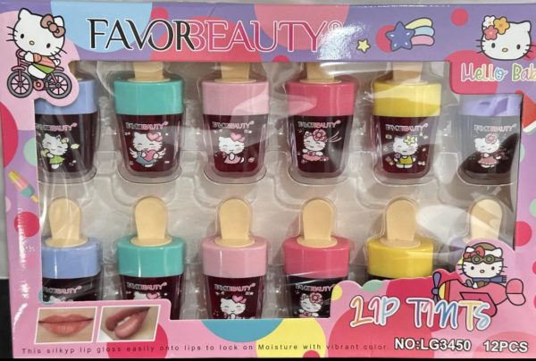 6 pack. 6 Set 12 Tintas Paleta Hello Kitty. FAVORBEAUTY - Imagen 2