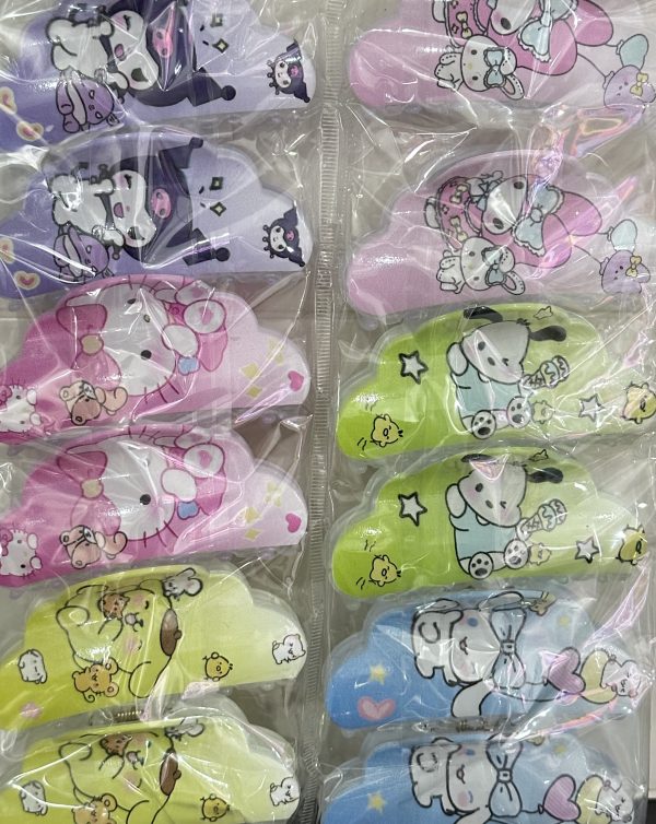 Docena Pinza para el cabello Hello Kitty y sus amigos.