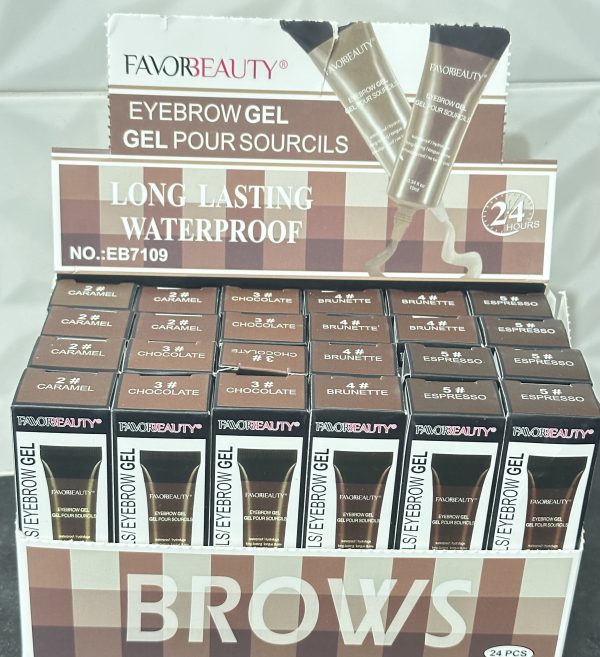 Gel para Cejas larga duración, waterproof, 24 hrs. Favorbeauty.