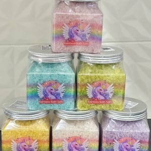 Sales Exfoliantes Relajantes Rainbow Unicornio. Relajan Exfolian Suaviza Eliminan piel muerta de todo tú cuerpo. Ideal para suavizar pies y callosidades.