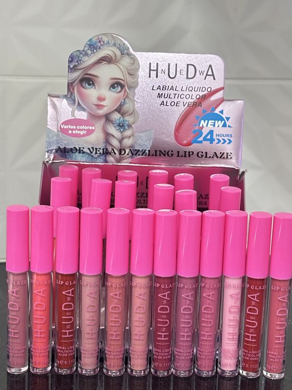 Lipstick, Labial Líquido con Aloe Vera Multicolor, Matte Indeleble 24 hrs. New HUDA