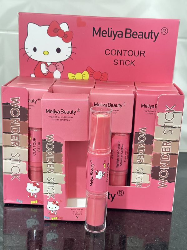 2 en 1. Contorno e Iluminador Stick. Hello Kitty. Meliya Beauty. - Imagen 2