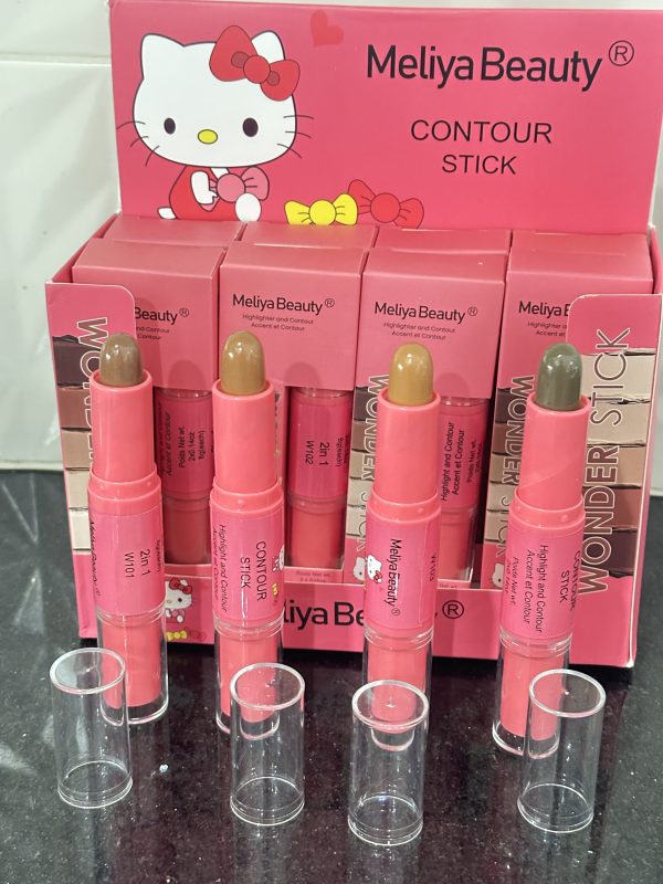 2 en 1. Contorno e Iluminador Stick. Hello Kitty. Meliya Beauty. - Imagen 3