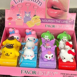 Lip Balm Balsamo con llavero SANRIO, Protege, Hidrata, y da ese brillo nutritivo a tus labios. Favorbeauty