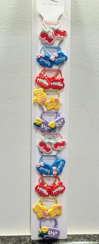 Paquete de Ligas para el cabello LOVE. Paquete con 20 piezas ( 12 pares )