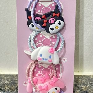 Paquete de Ligas para el cabello KITTY- SANRIO. Paquete con 10 piezas ( 5 pares ).