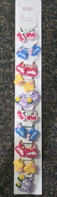 Paquete de Ligas para el cabello LOVE. Paquete con 20 piezas ( 12 pares ) - Imagen 2