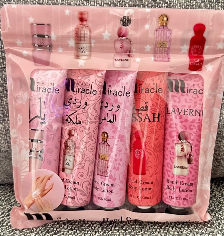Set de 5 Cremas de perfume árabe para manos. Están uff