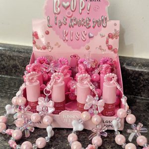 Lip Gloss con Color y con Coqueto llavero Norvina. Da volumen al instante, brillo extremo, cremoso, hidratante, suave.