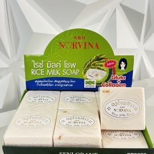 Jabón de Arroz Tailandés de 65g. con Colageno y Vitamina E. Aclarante.