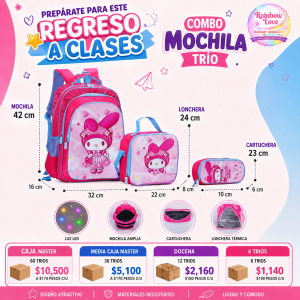 6 Trios Mochila Personajes