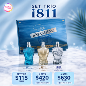 6 pack. 6 SETS TRIO PERFUME HOMBRE