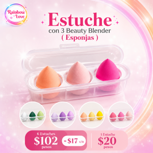 6 pack. 6 Estuches con 3 Beauty Blender ( Esponjas )