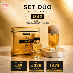 6 pack. 6 SET DÚO PERFUME HOMBRE