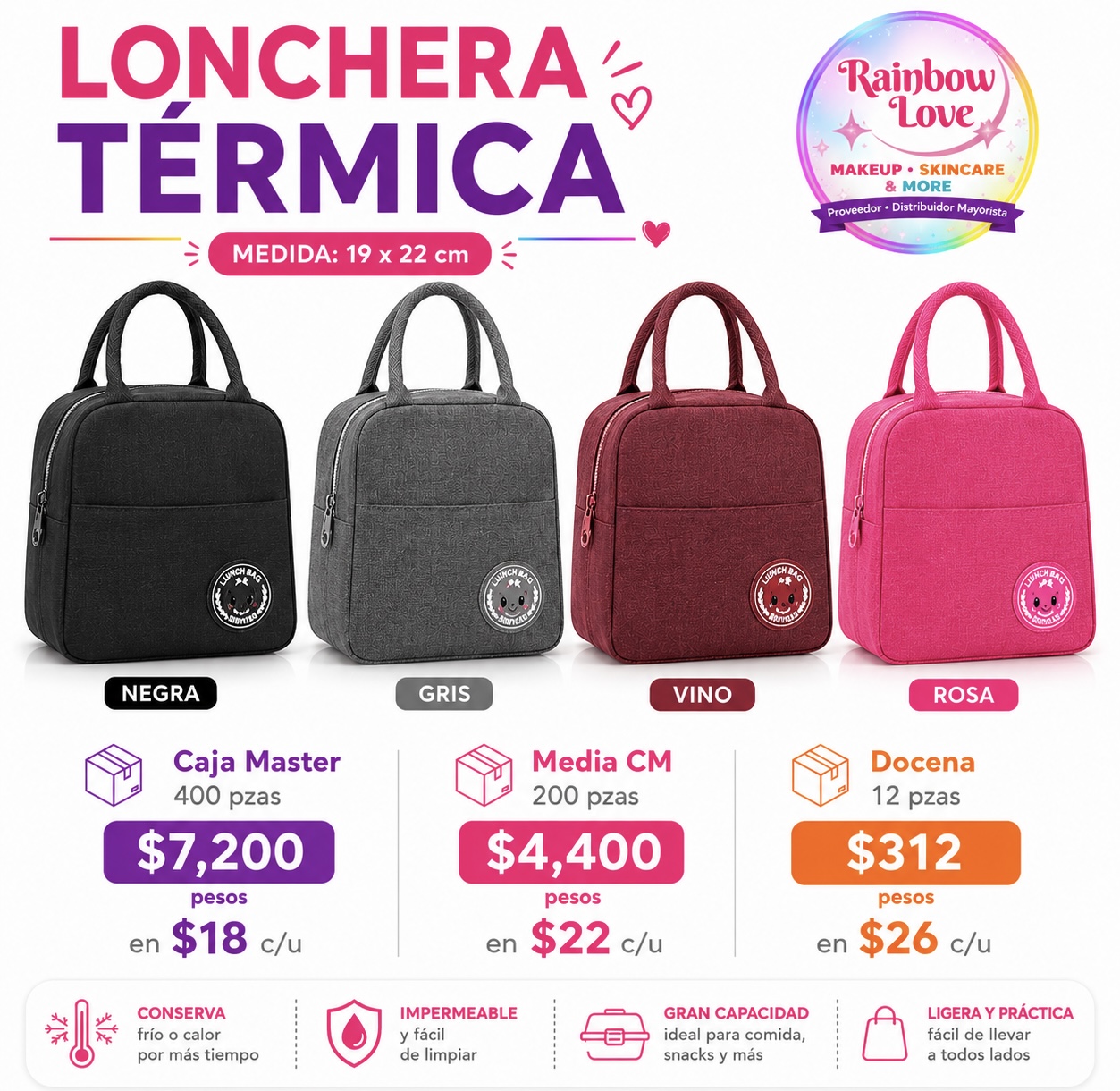 Docena Lonchera Térmica 19x22