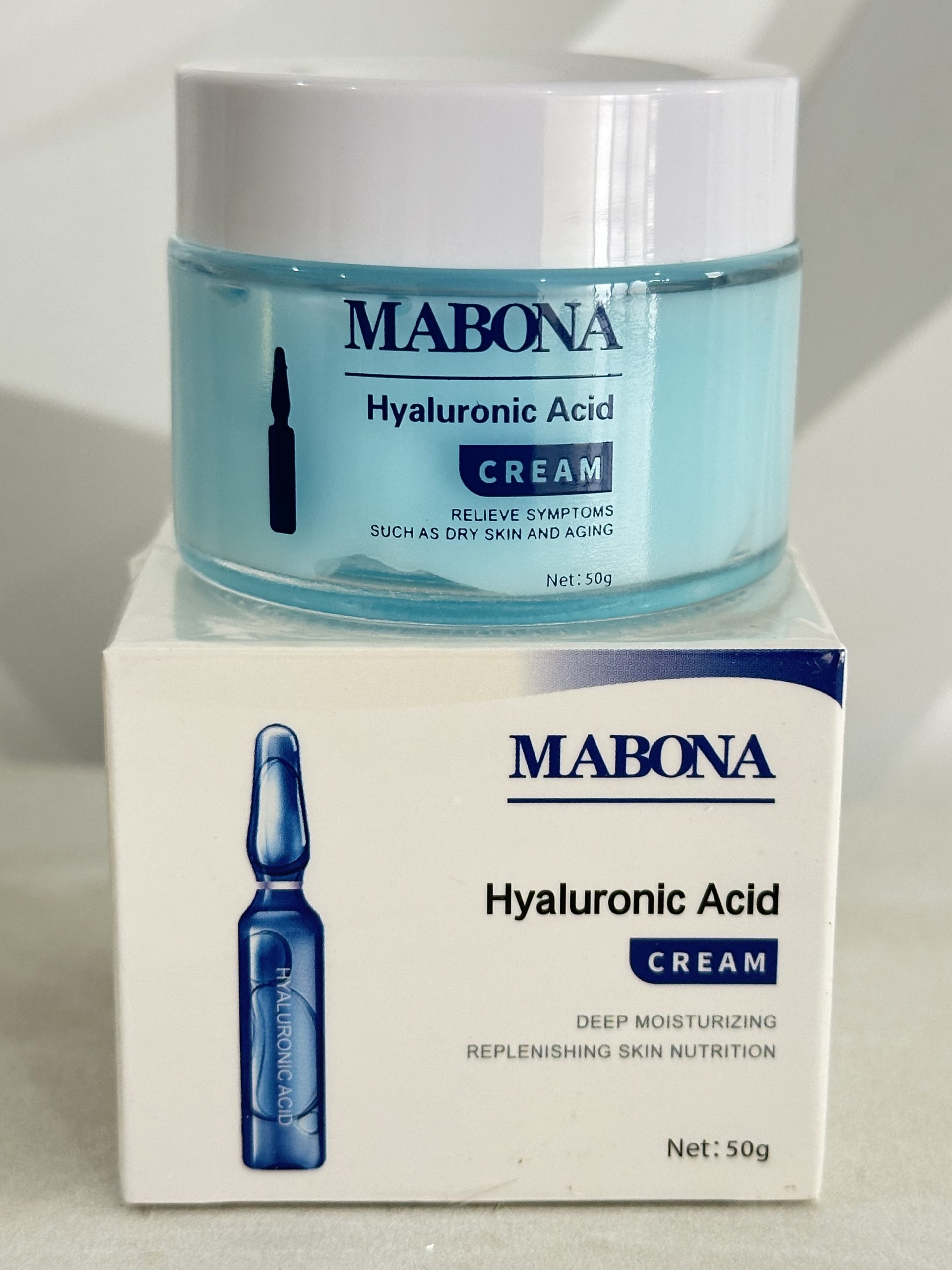 6 pack. 6 Cremas facial hidratante con ácido hialurónico MABONA 50g