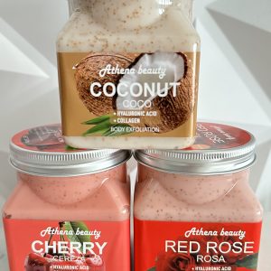 6 pack. 6 Exfoliantes Corporal 350ml con Ácido Hialuronico y Colageno.