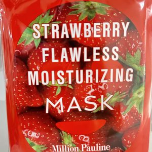 100 pack. 100 Mascarillas Hidratantes Facial Fresa con Colageno y Ácido Hialuronico reparación profunda. Million Pauline