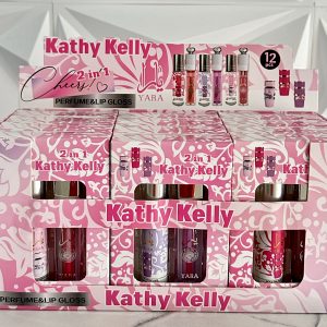 Caja con 12 Duos PERFUME + LIP GLOSS Yara. Kathy Kelly