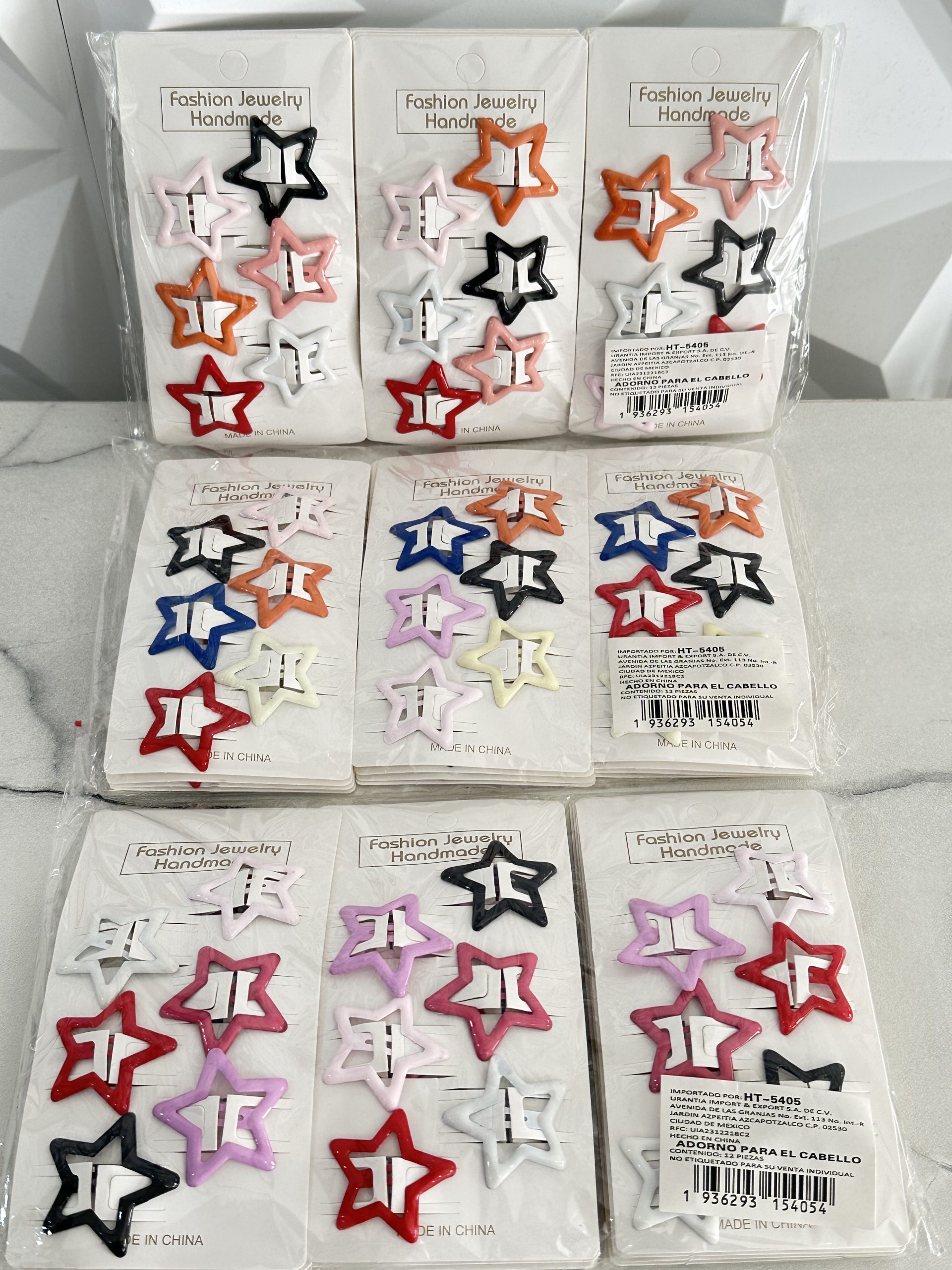Docena 12 Cartoncitos Estrellas Colores.