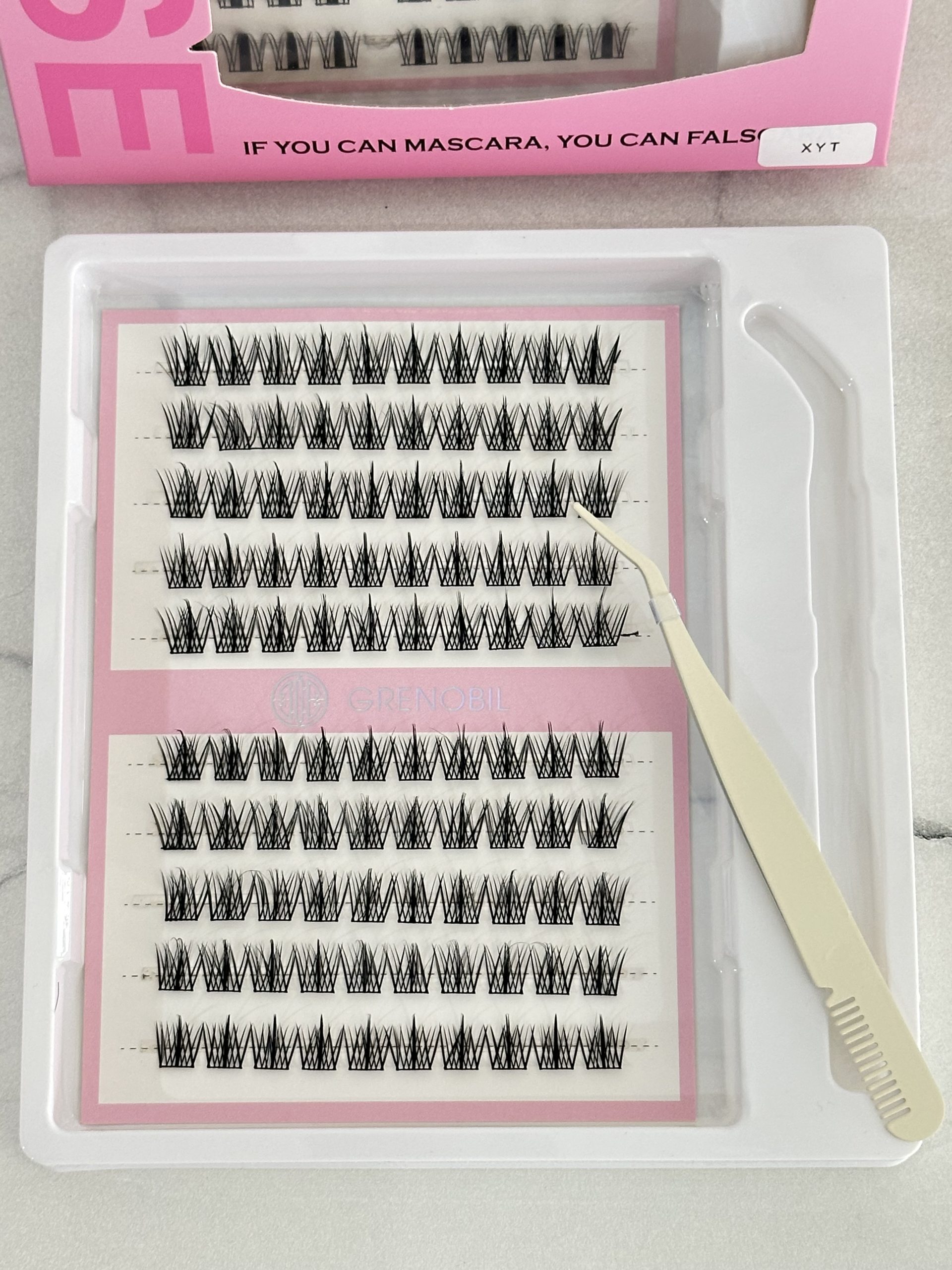 6 pack. 6 Set de Pestañas extensión racimo con pinza/ cepillito. - Imagen 14