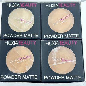 Polvo compacto matificante HUXIA BEAUTY POWDER MATTE con espejo y esponja.